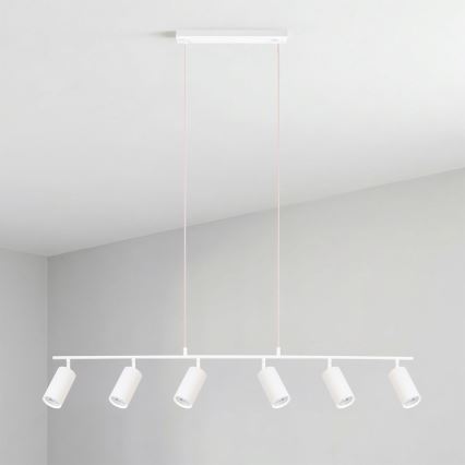 Brilagi - Lampadario sospeso con cavo SELE 6xGU10/30W/230V bianco