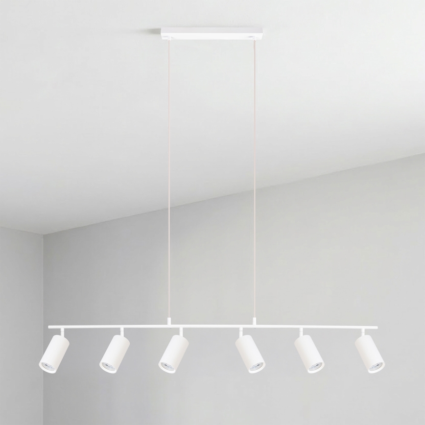 Brilagi - Lampadario sospeso con cavo SELE 6xGU10/30W/230V bianco