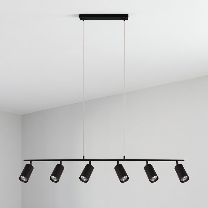 Brilagi - Lampadario sospeso con cavo SELE 6xGU10/30W/230V nero