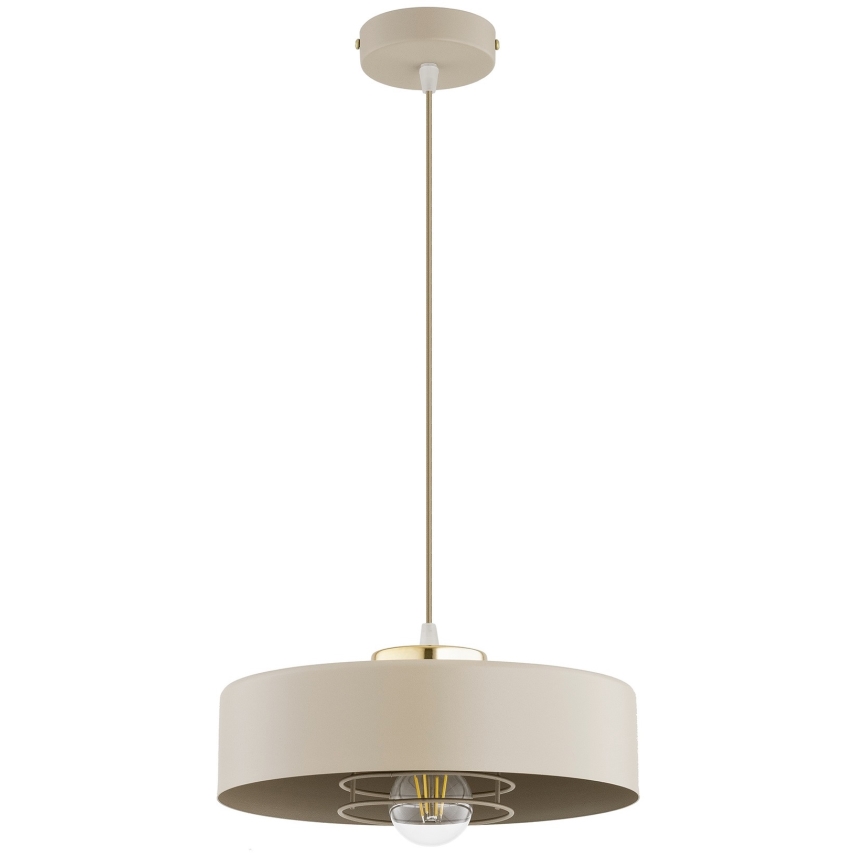 Brilagi - Lampadario sospeso con cavo SPRING 1xE27/60W/230V Ø 30 cm beige/oro