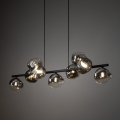 Brilagi - Lampadario sospeso con cavo VULCANO 9xG9/8W/230V nero/fumé