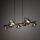 Brilagi - Lampadario sospeso con cavo VULCANO 9xG9/8W/230V nero/fumé