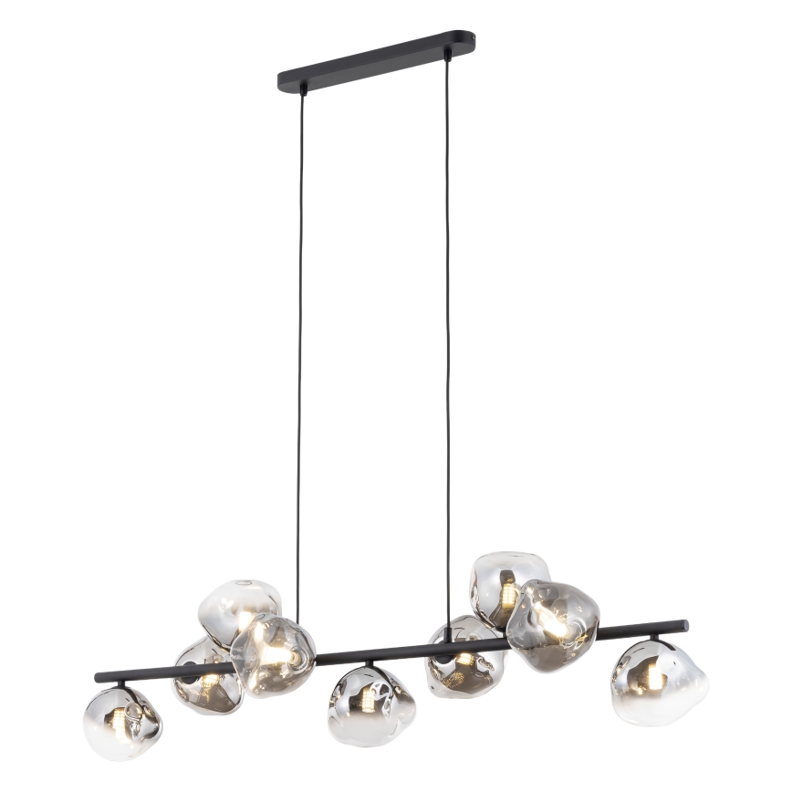 Brilagi - Lampadario sospeso con cavo VULCANO 9xG9/8W/230V nero/fumé