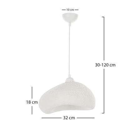 Brilagi - Lampadario sospeso con cavo WABI SABI 1xE27/40W/230V Ø 32 cm bianco