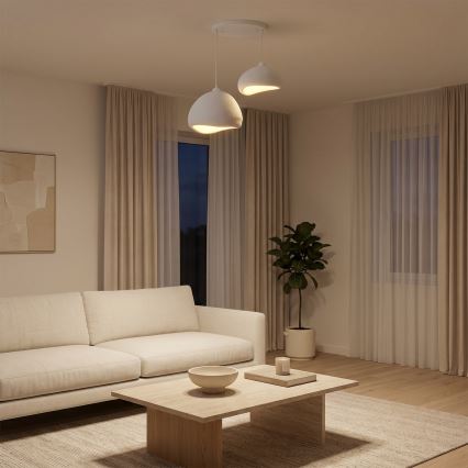 Brilagi - Lampadario sospeso con cavo WABI SABI 2xE27/40W/230V Ø 70 cm bianco