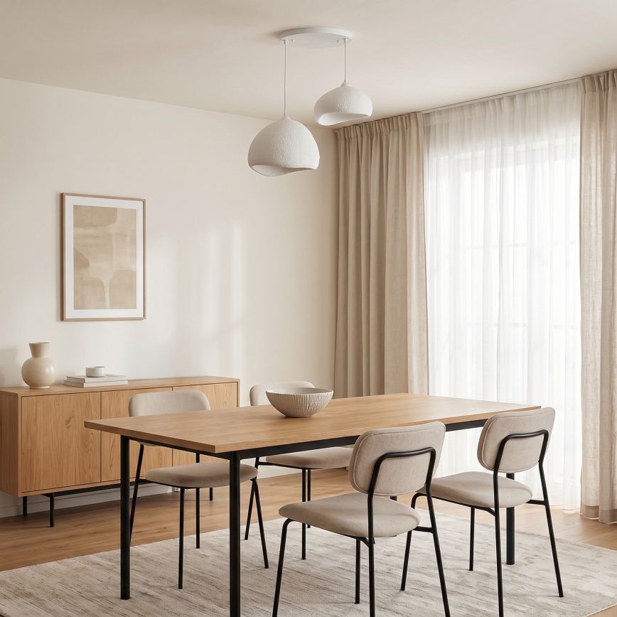 Brilagi - Lampadario sospeso con cavo WABI SABI 2xE27/40W/230V Ø 70 cm bianco