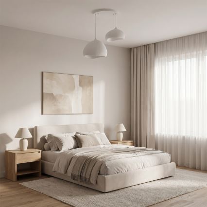 Brilagi - Lampadario sospeso con cavo WABI SABI 2xE27/40W/230V Ø 70 cm bianco