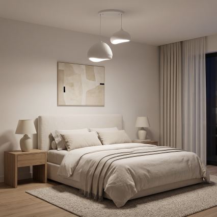 Brilagi - Lampadario sospeso con cavo WABI SABI 2xE27/40W/230V Ø 70 cm bianco