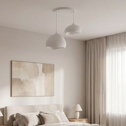 Brilagi - Lampadario sospeso con cavo WABI SABI 2xE27/40W/230V Ø 70 cm bianco