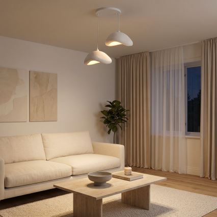 Brilagi - Lampadario sospeso con cavo WABI SABI 2xE27/40W/230V Ø 74 cm bianco