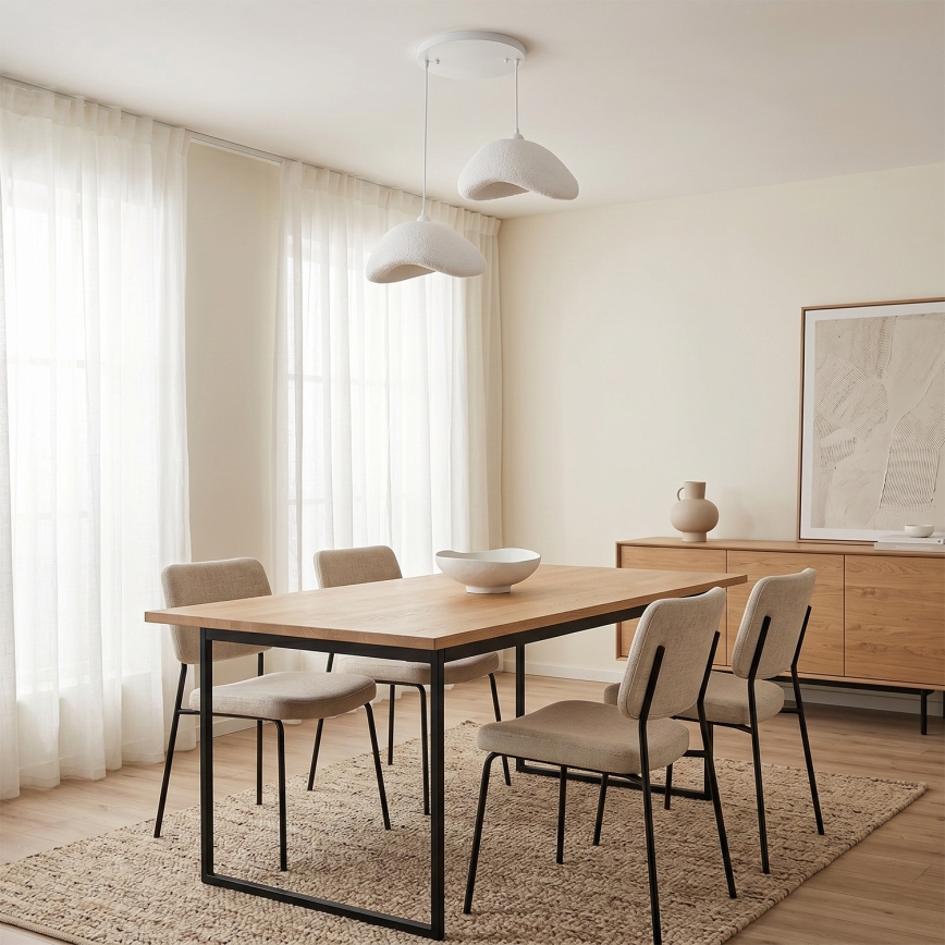Brilagi - Lampadario sospeso con cavo WABI SABI 2xE27/40W/230V Ø 74 cm bianco