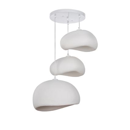 Brilagi - Lampadario sospeso con cavo WABI SABI 3xE27/40W/230V Ø 76 cm bianco