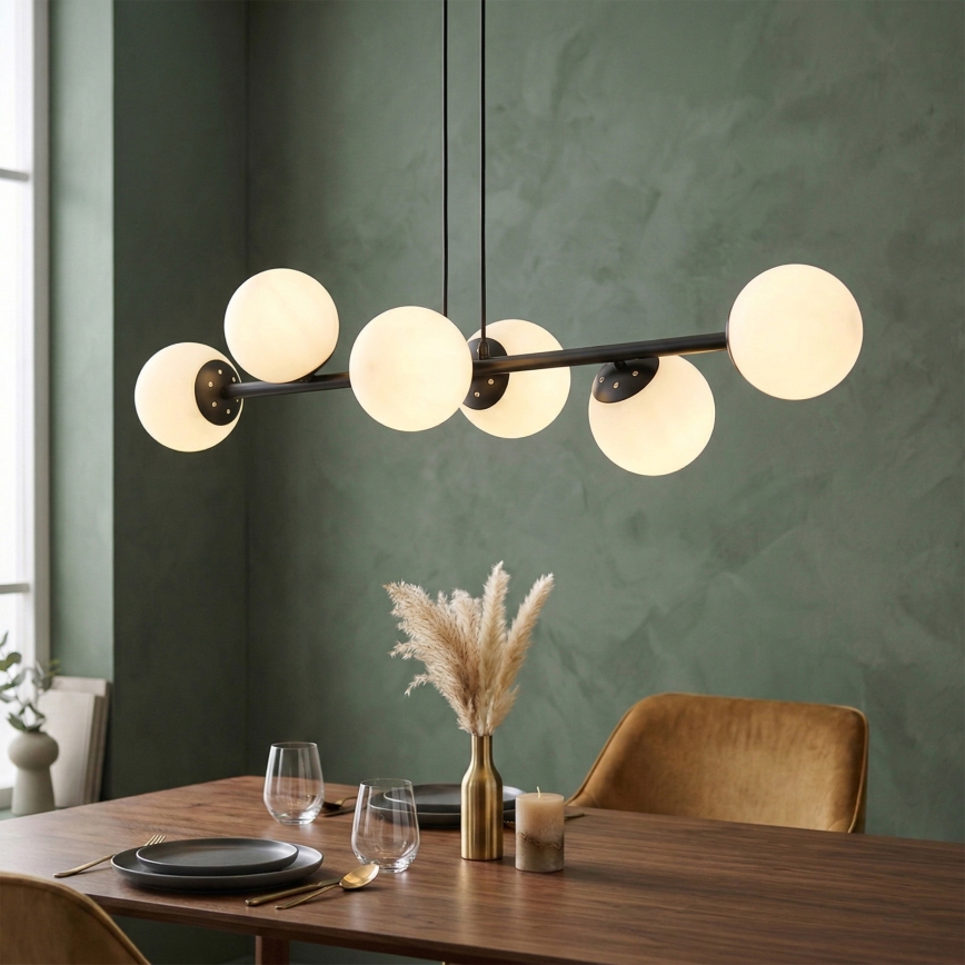 Brilagi - Lampadario sospeso MALONY 6xE14/20W/230V nero