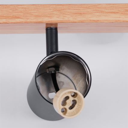 Brilagi - Lampadario sospeso SELE su cavo 6xGU10/30W/230V nero/finitura rovere