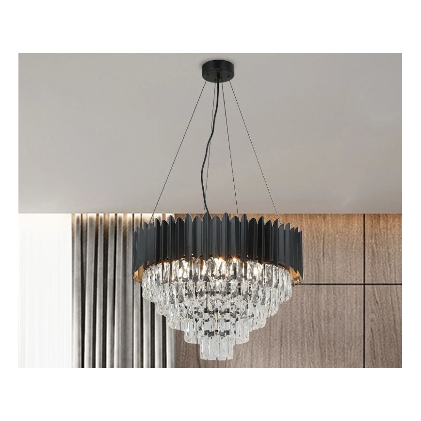 Brilagi - Lampadario sospeso su cavo CARLOS 9xE14/40W/230V Ø 60 cm
