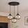 Brilagi - Lampadario sospeso su cavo DIOR 3xE27/60W/230V nero/grigio fumo