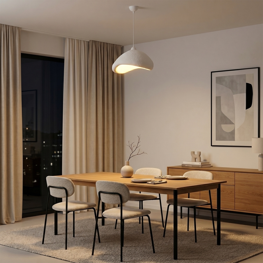 Brilagi - Lampadario sospeso su cavo WABI SABI 1xE27/40W/230V Ø 52 cm bianco
