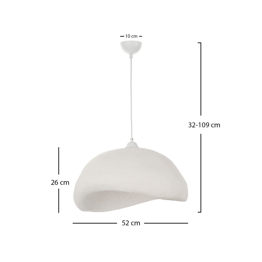 Brilagi - Lampadario sospeso su cavo WABI SABI 1xE27/40W/230V Ø 52 cm bianco