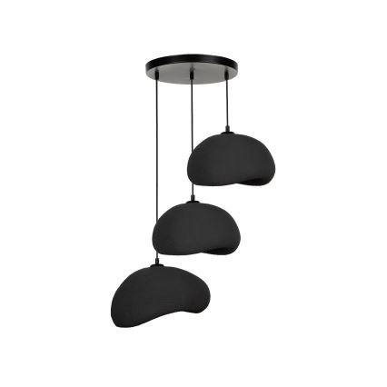 Brilagi - Lampadario sospeso su cavo WABI SABI 3xE27/40W/230V Ø 60 cm nero