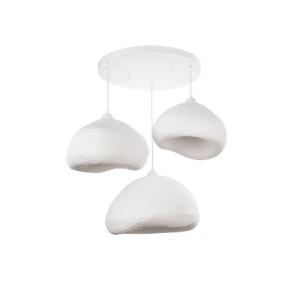Brilagi - Lampadario sospeso su cavo WABI SABI 3xE27/40W/230V Ø 82 cm bianco