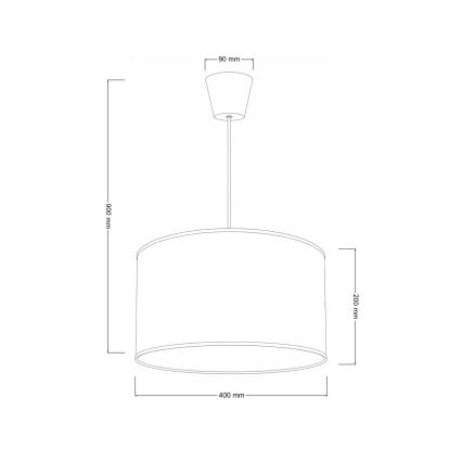 Brilagi - Lampadario sospeso VELVET con cavo 1xE27/60W/230V Ø 40 cm beige/oro