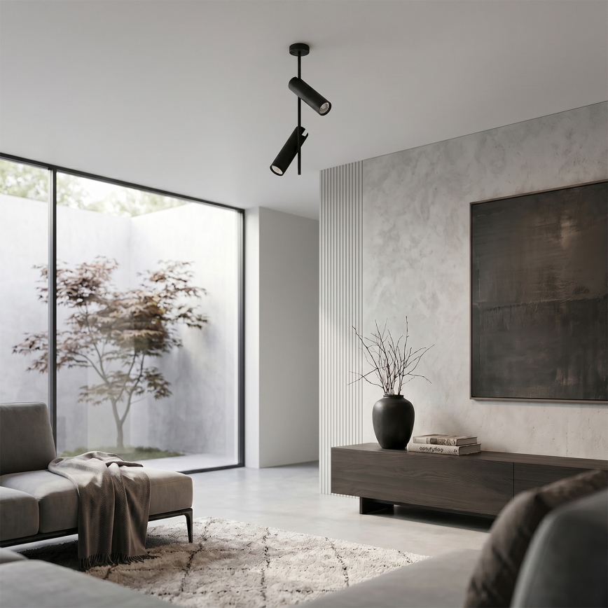 Brilagi - Lampadario su asta BRANCH 2xGU10/30W/230V nero