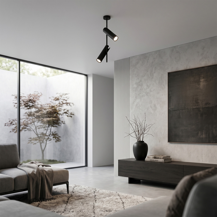 Brilagi - Lampadario su asta BRANCH 2xGU10/30W/230V nero