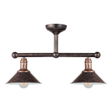 BRILAGI - Lampadario su asta FORGE 2xE27/60W/230V rame/patina