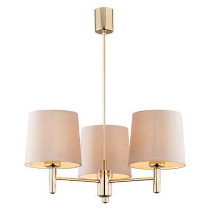 Brilagi - Lampadario su asta MONTE 3xE27/60W/230V beige/oro
