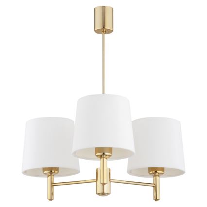 Brilagi - Lampadario su asta MONTE 3xE27/60W/230V crema/oro