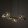 Brilagi - Lampadario su cavo VULCANO 7xG9/8W/230V bronzo/beige fumé