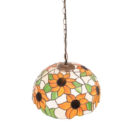 Brilagi - Lampadario Tiffany in vetro colorato a catena SUNFLOWER 1xE27/60W/230V Ø 40 cm