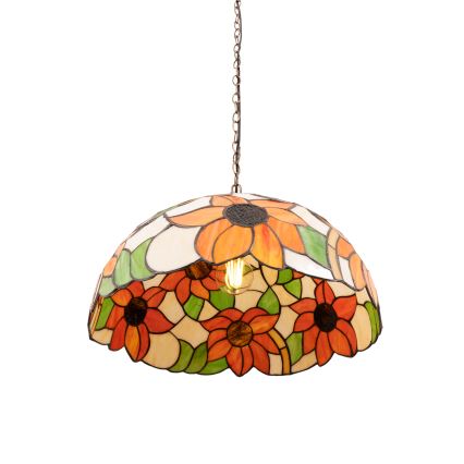 Brilagi - Lampadario Tiffany in vetro colorato a catena SUNFLOWER 1xE27/60W/230V Ø 40 cm