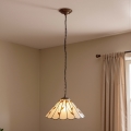 Brilagi - Lampadario Tiffany in vetro colorato con catena FOLIA 1xE27/60W/230V Ø 40 cm