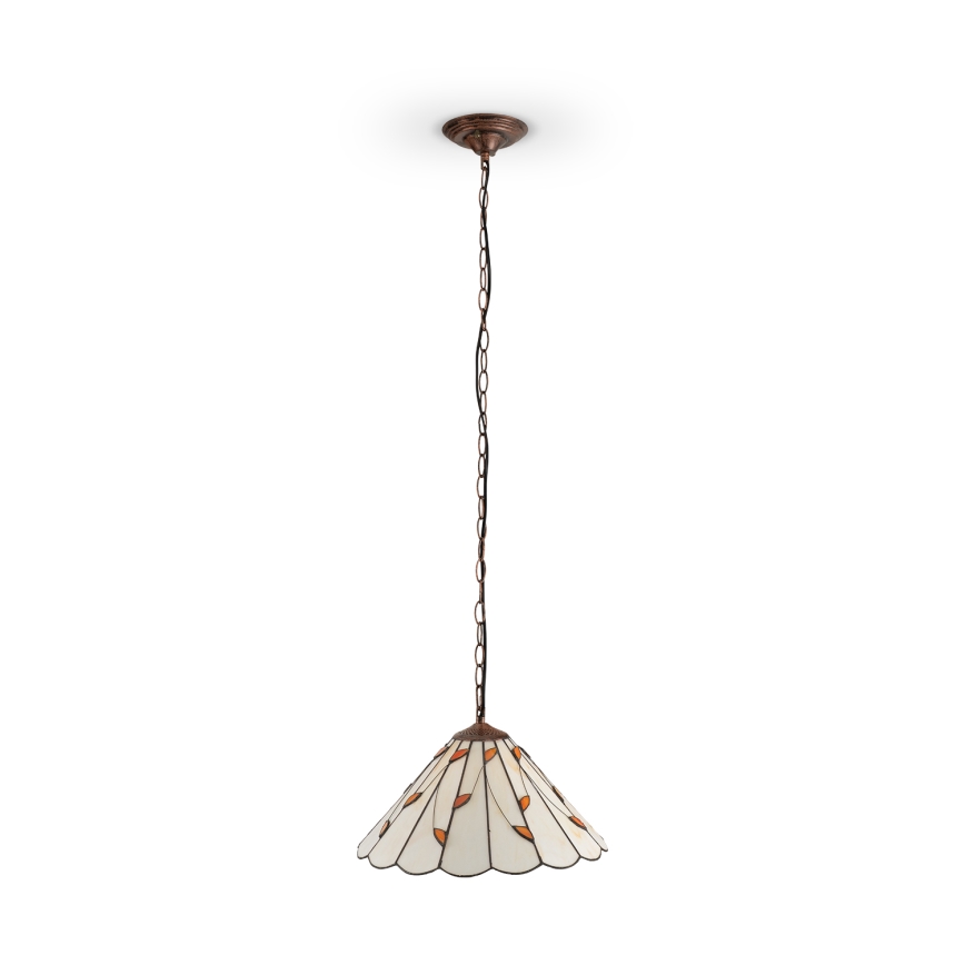 Brilagi - Lampadario Tiffany in vetro colorato con catena FOLIA 1xE27/60W/230V Ø 40 cm