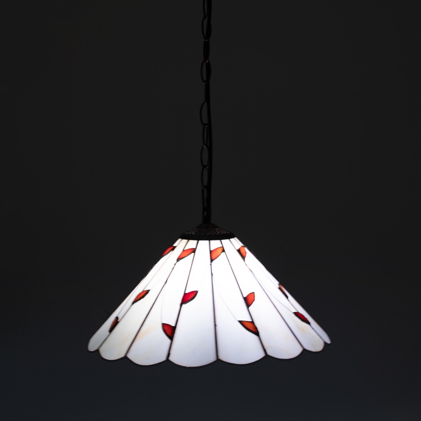 Brilagi - Lampadario Tiffany in vetro colorato con catena FOLIA 1xE27/60W/230V Ø 40 cm