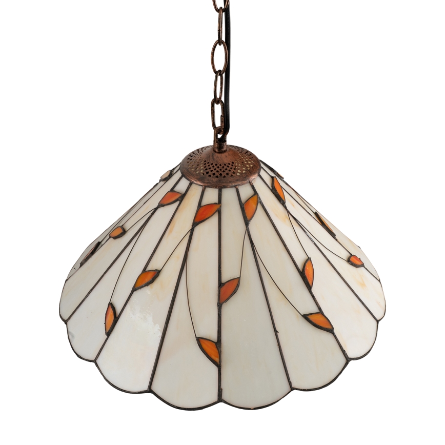 Brilagi - Lampadario Tiffany in vetro colorato con catena FOLIA 1xE27/60W/230V Ø 40 cm