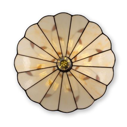 Brilagi - Lampadario Tiffany in vetro colorato con catena FOLIA 1xE27/60W/230V Ø 40 cm
