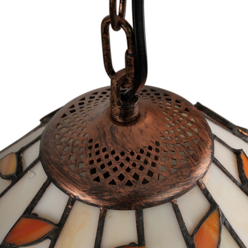 Brilagi - Lampadario Tiffany in vetro colorato con catena FOLIA 1xE27/60W/230V Ø 40 cm