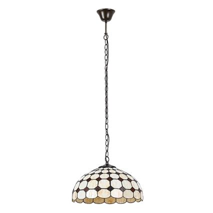 Brilagi - lampadario Tiffany in vetro colorato sospeso a catena DORAN 2xE27/60W/230V