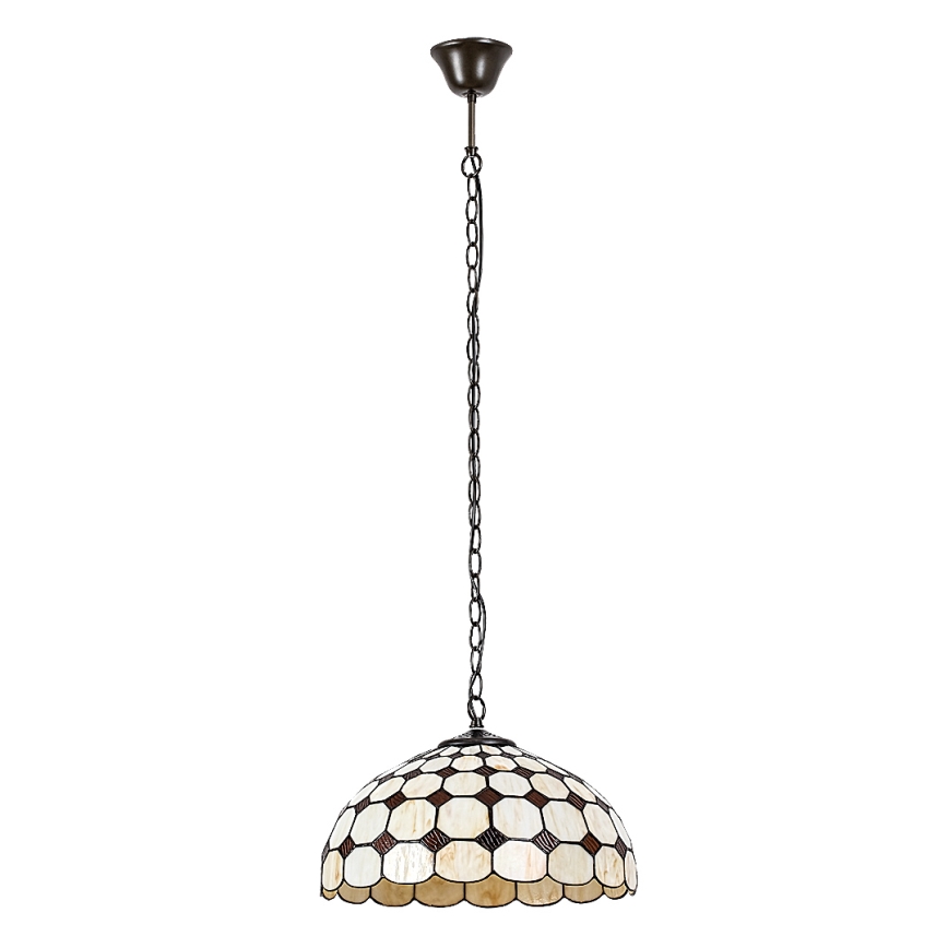 Brilagi - lampadario Tiffany in vetro colorato sospeso a catena DORAN 2xE27/60W/230V