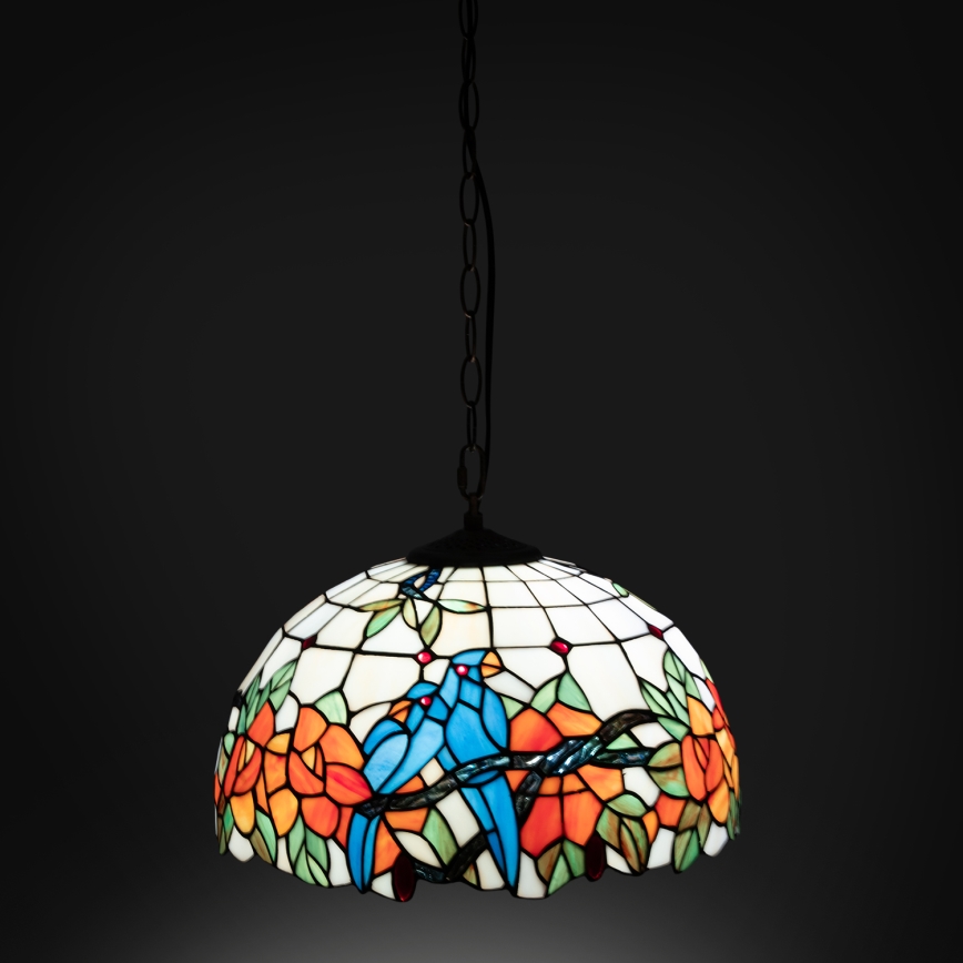 Brilagi - Lampadario Tiffany in vetro colorato su catena JUNGLE 1xE27/60W/230V Ø 40 cm