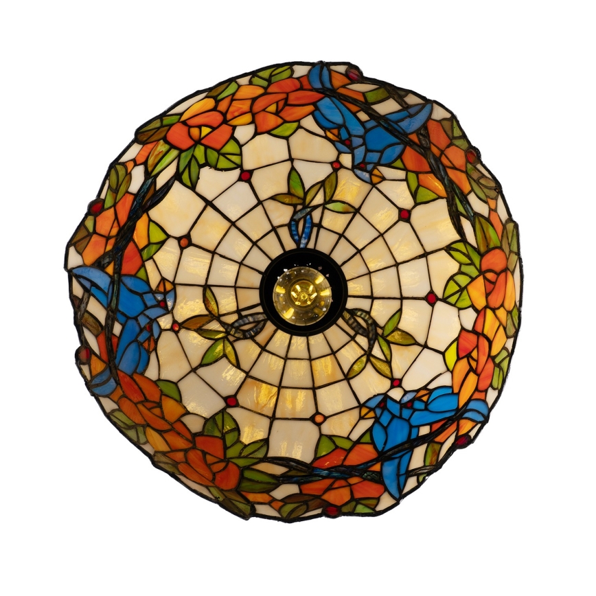 Brilagi - Lampadario Tiffany in vetro colorato su catena JUNGLE 1xE27/60W/230V Ø 40 cm