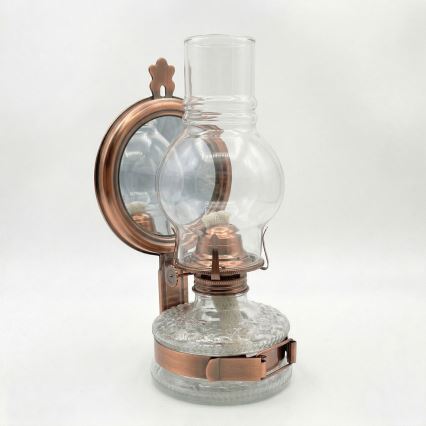 Brilagi - Lampe à pétrole MERLIN avec miroir, bronze/patine