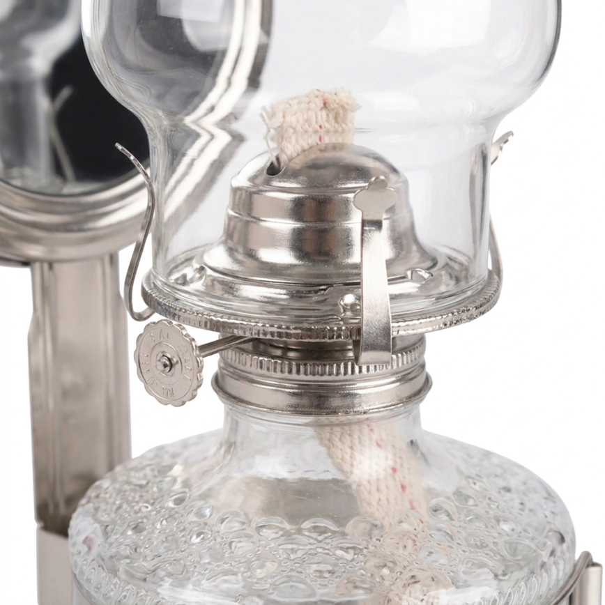 Brilagi - Lampe à pétrole MERLIN avec miroir, chrome brillant