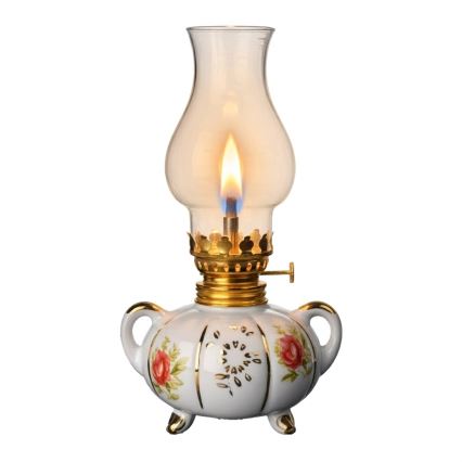 Brilagi - Lampe à pétrole MERLIN blanc/doré
