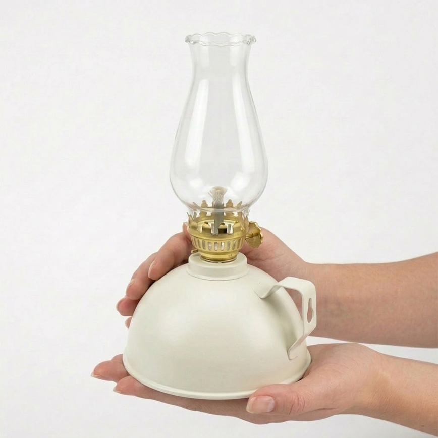 BRILAGI - Lampe à pétrole MERLIN blanche