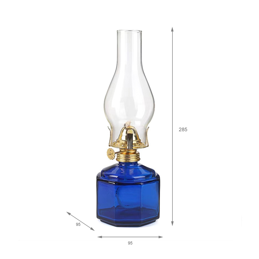 Brilagi - Lampe à pétrole MERLIN bleue