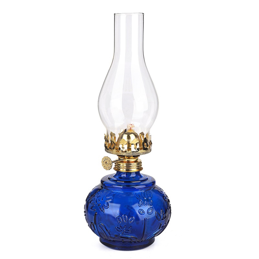 Brilagi - Lampe à pétrole MERLIN bleue