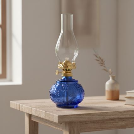 Brilagi - Lampe à pétrole MERLIN bleue